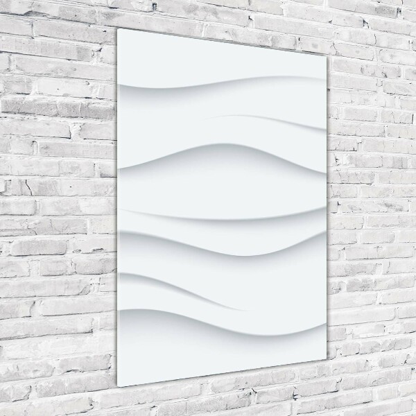 Glasbild vertikales Abstrakte Wellen