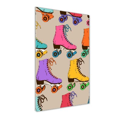 Bild aus glas vertikales Bunte Rollschuhe