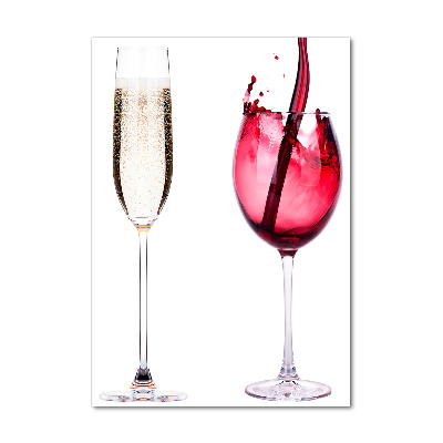 Glasbild vertikales Farbenfrohe Cocktails