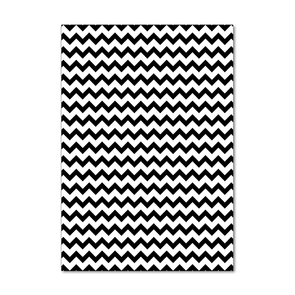 Glasbild vertikales Zickzacklinien