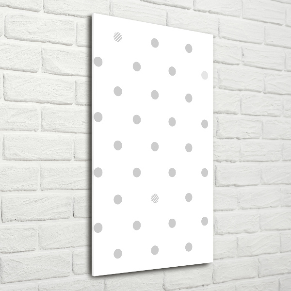 Foto auf glas vertikales Punkte und Herzen