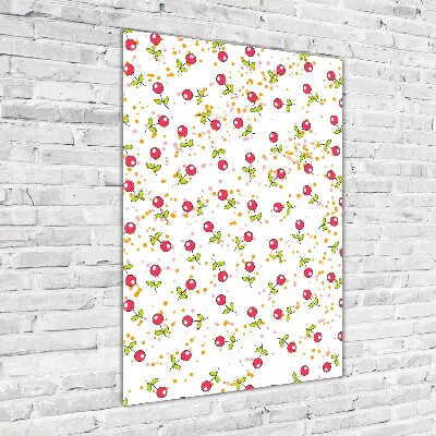 Bild aus glas vertikales Kirschen