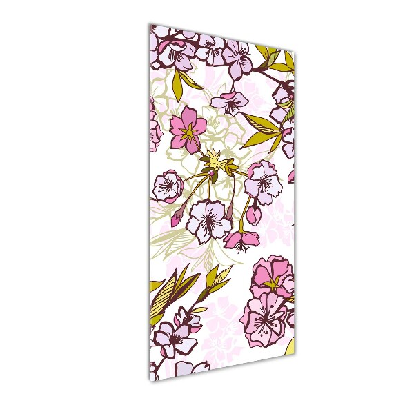 Bild aus glas vertikales Kirschblüten