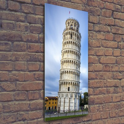 Glasbild vertikales Schiefer Turm von Pisa