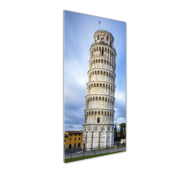 Glasbild vertikales Schiefer Turm von Pisa