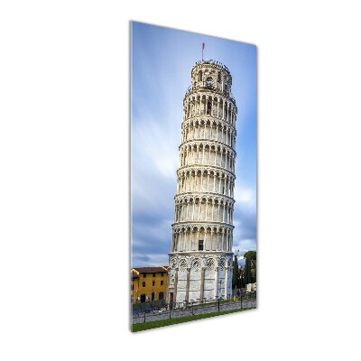 Glasbild vertikales Schiefer Turm von Pisa