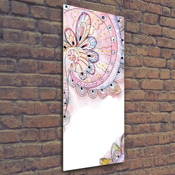 Glasbild vertikales Abstraktes Muster