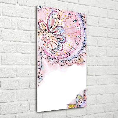 Glasbild vertikales Abstraktes Muster