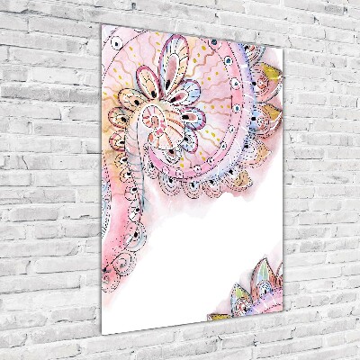 Glasbild vertikales Abstraktes Muster