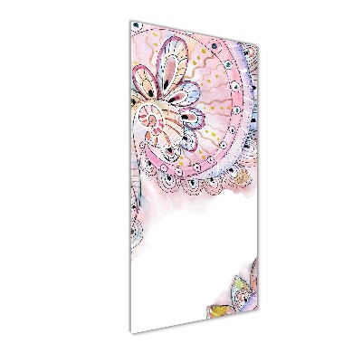 Glasbild vertikales Abstraktes Muster