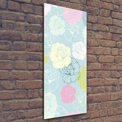 Bild aus glas vertikales Rosen