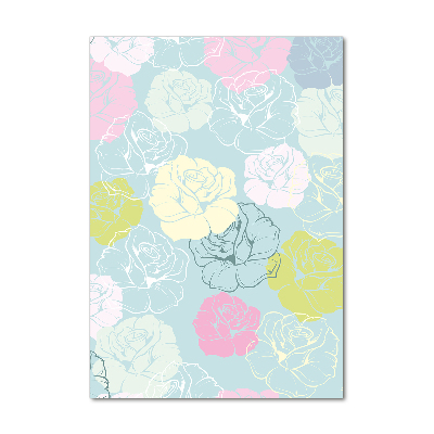 Bild aus glas vertikales Rosen