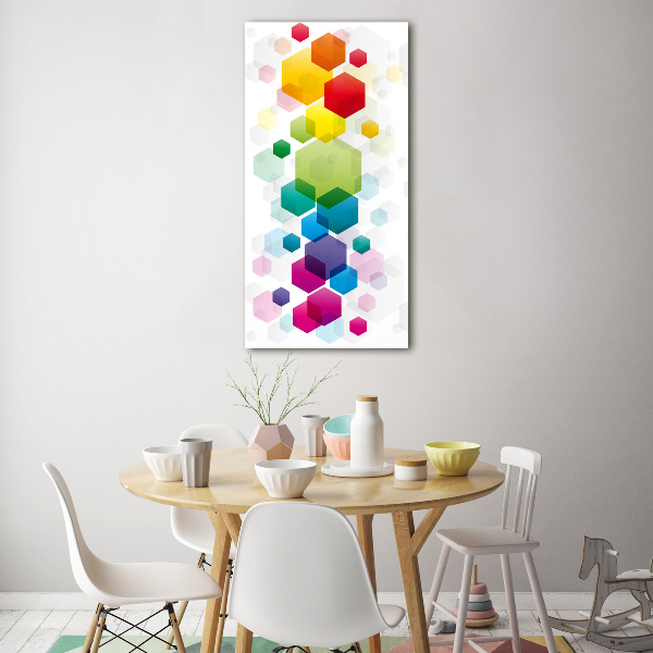 Bild aus glas vertikales Bunte Würfel