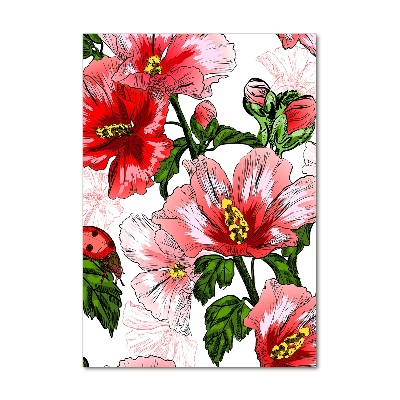 Foto auf glas vertikales Hibiskus