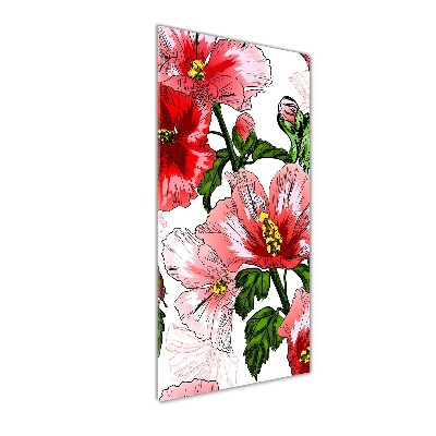 Foto auf glas vertikales Hibiskus