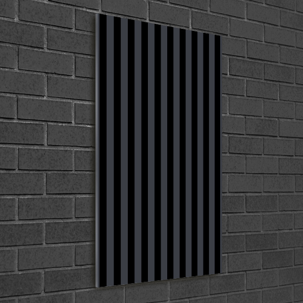 Foto auf glas vertikales Schwarze und graue Streifen