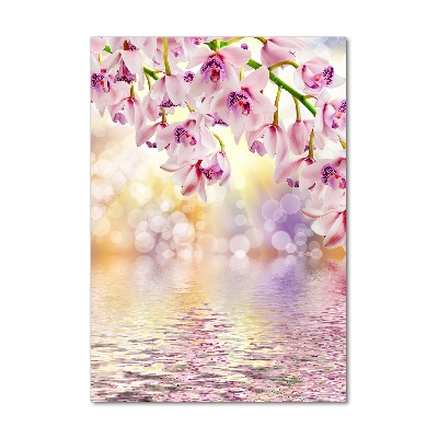 Bild aus glas vertikales Orchidee