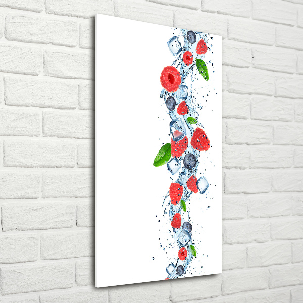 Foto auf glas vertikales Waldfrüchte und Eis