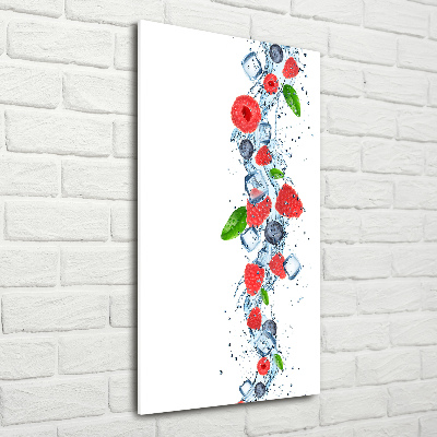 Foto auf glas vertikales Waldfrüchte und Eis