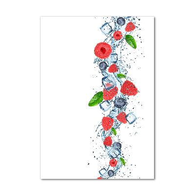 Foto auf glas vertikales Waldfrüchte und Eis