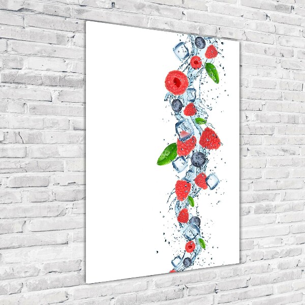 Foto auf glas vertikales Waldfrüchte und Eis