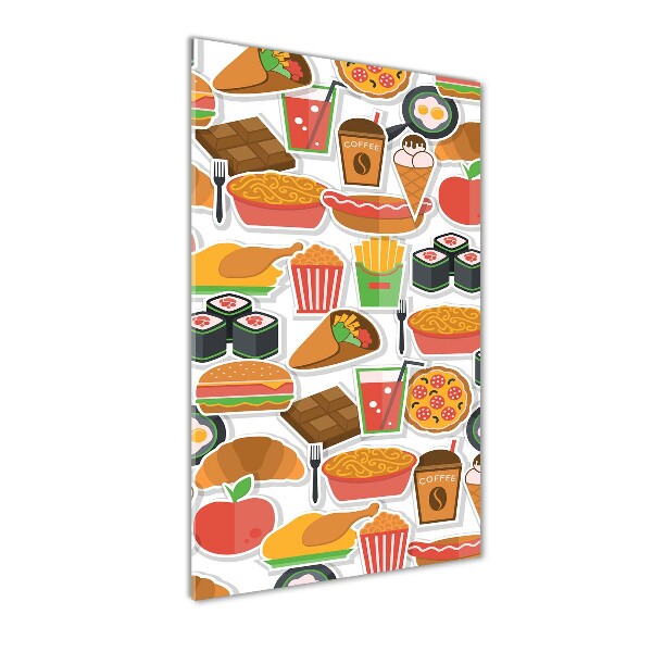 Foto auf glas vertikales Fastfood