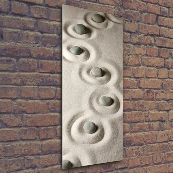 Bild aus glas vertikales Steine im Sand