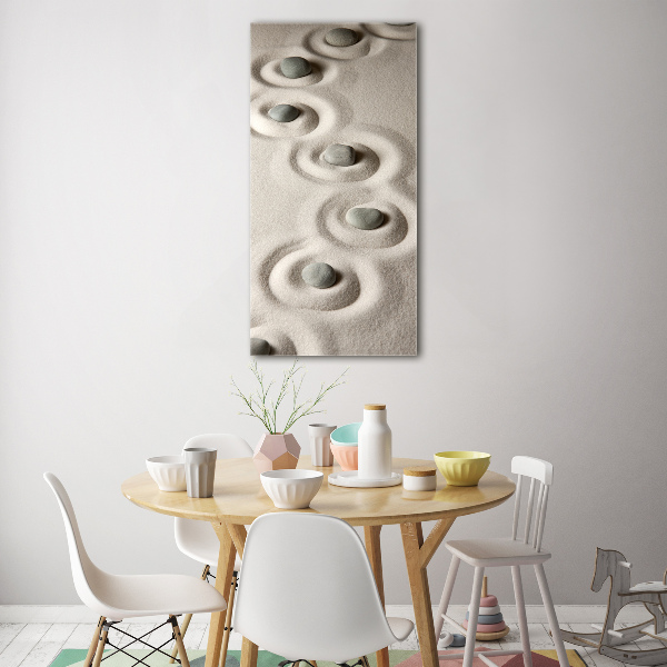 Bild aus glas vertikales Steine im Sand