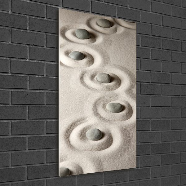 Bild aus glas vertikales Steine im Sand