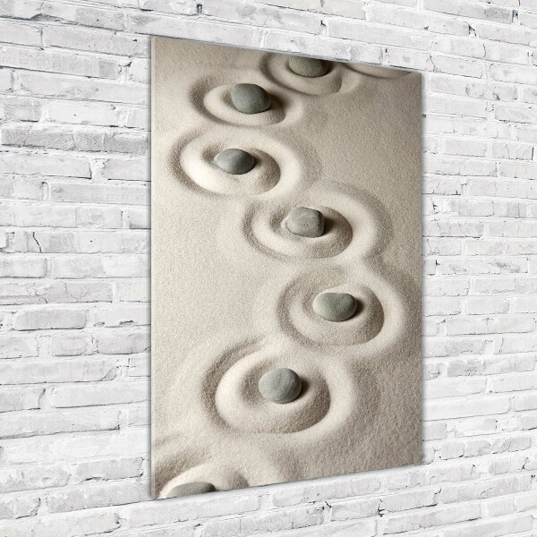 Bild aus glas vertikales Steine im Sand