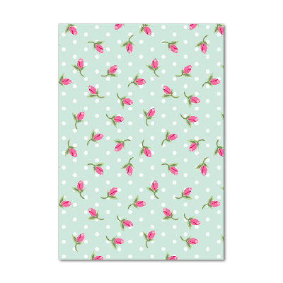 Glasbild vertikales Rosen