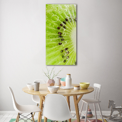 Glasbild vertikales Kiwi
