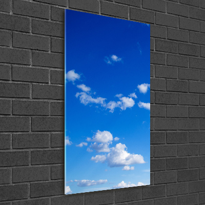 Foto auf glas vertikales Wolken am Himmel