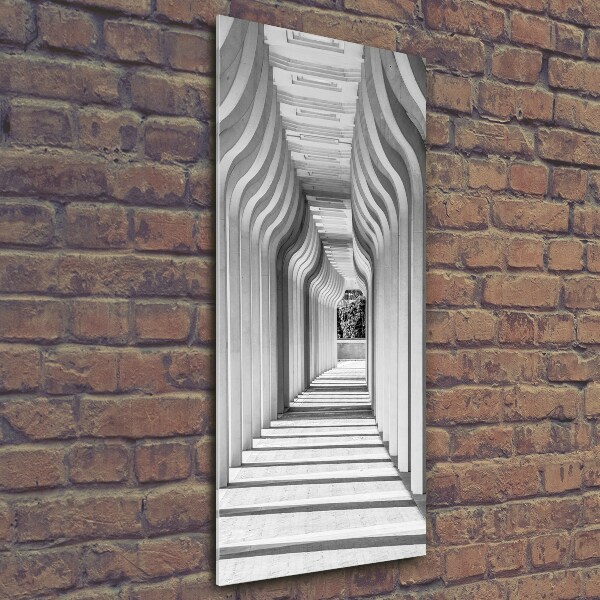 Glasbild vertikales Korridor