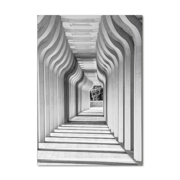 Glasbild vertikales Korridor