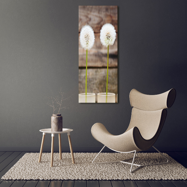 Foto auf glas vertikales Löwenzahn