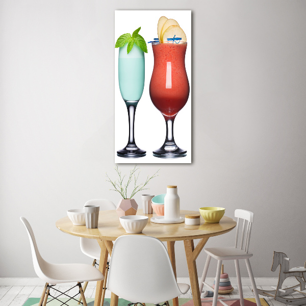 Foto auf glas vertikales Farbenfrohe Cocktails