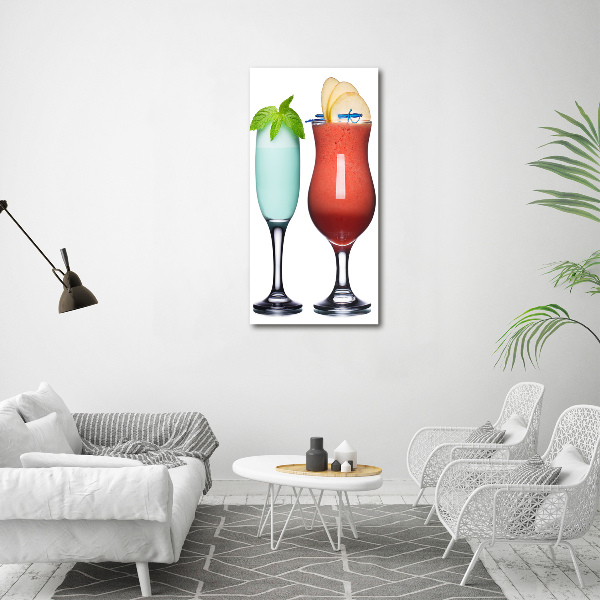 Foto auf glas vertikales Farbenfrohe Cocktails