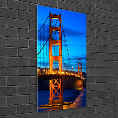Foto auf glas vertikales San Francisco Brücke