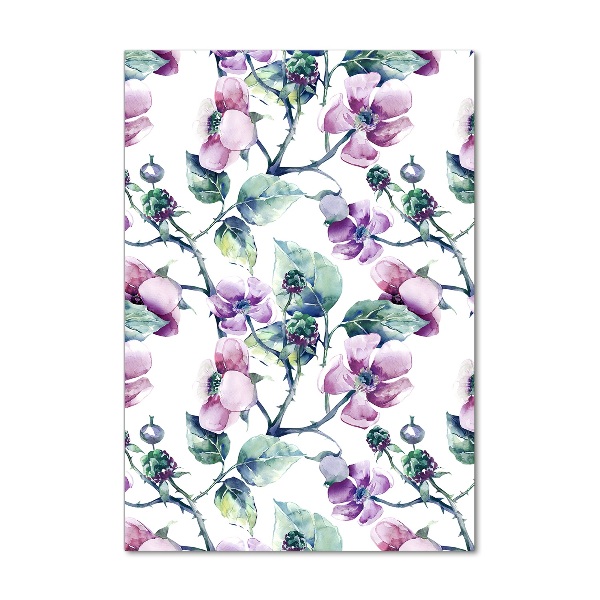 Foto auf glas vertikales Brombeerblüten