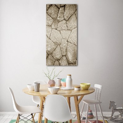 Bild aus glas vertikales Steinmauer