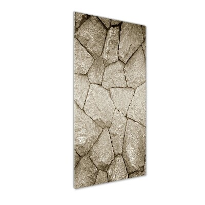 Bild aus glas vertikales Steinmauer