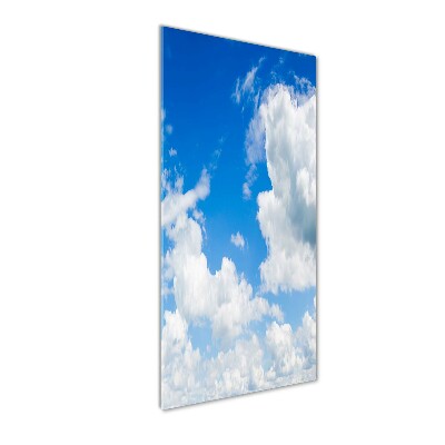 Bild aus glas vertikales Wolken am Himmel
