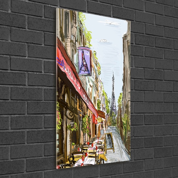 Bild aus glas vertikales Eiffelturm Paris