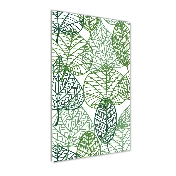 Glasbild vertikales Blätter