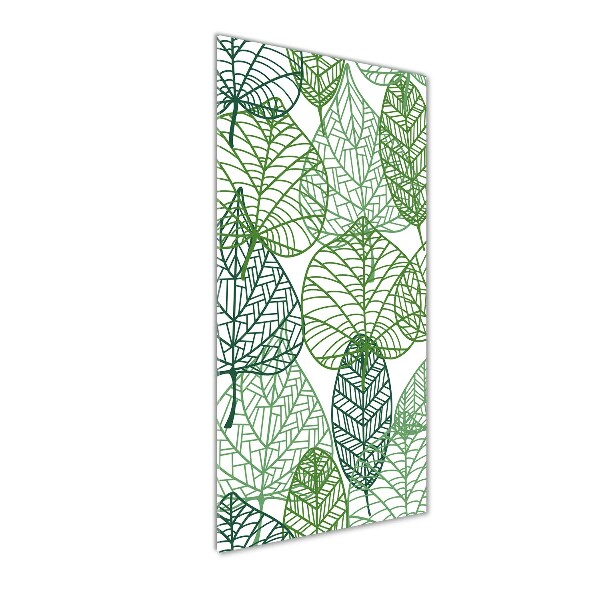 Glasbild vertikales Blätter