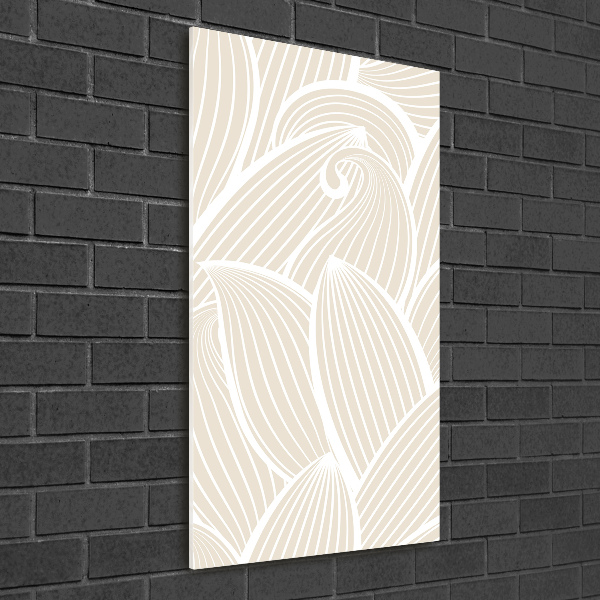 Bild aus glas vertikales Blütenblätter