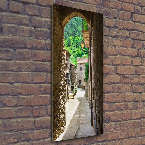 Bild aus glas vertikales Eine charmante Straße