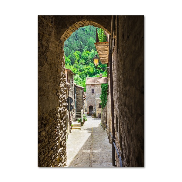 Bild aus glas vertikales Eine charmante Straße