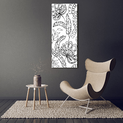 Foto auf glas vertikales Zentangle-Hintergrund
